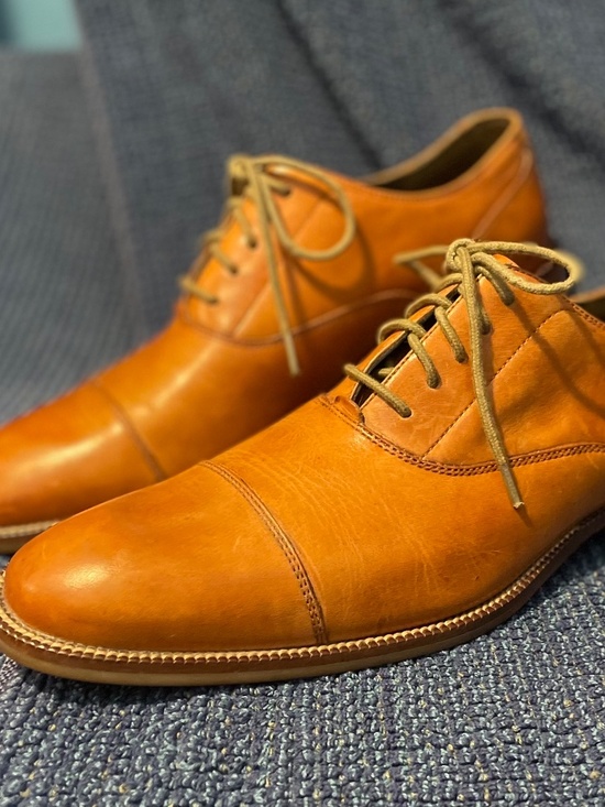 Men’s Cole Haan Golden Brown Oxford Style Dress Shoes 8.5 M Width main image 5